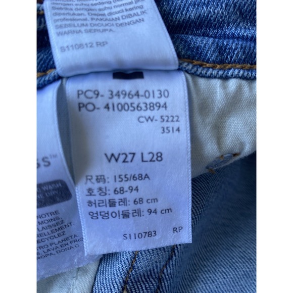 Levi's Wedgie Straight Jeans Womens 27X27 High Rise Snug Hip Thigh Buttonfly - Picture 6 of 8